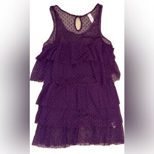 Xhilaration Purple Tiered Lace Top